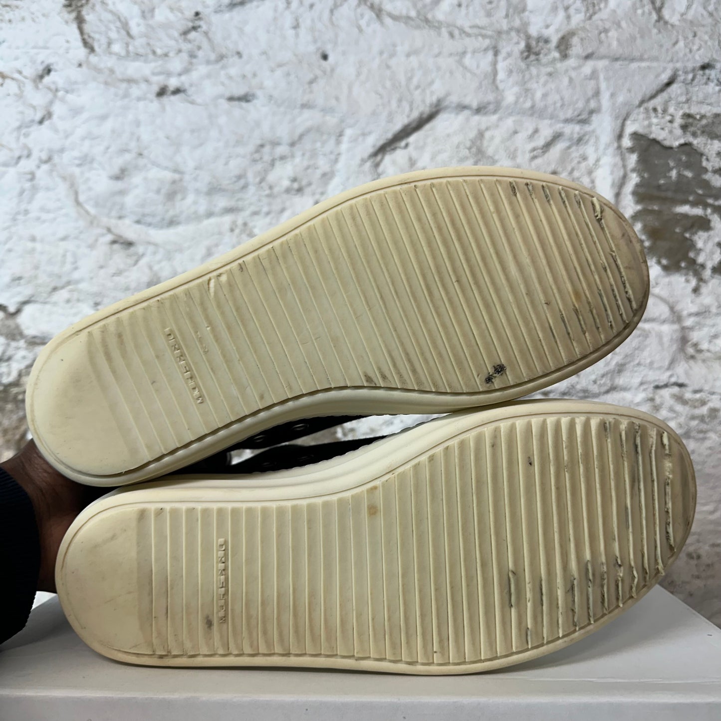 Rick Owens Hollywood Black Milk Sneaker Sz 9.5 (42.5)