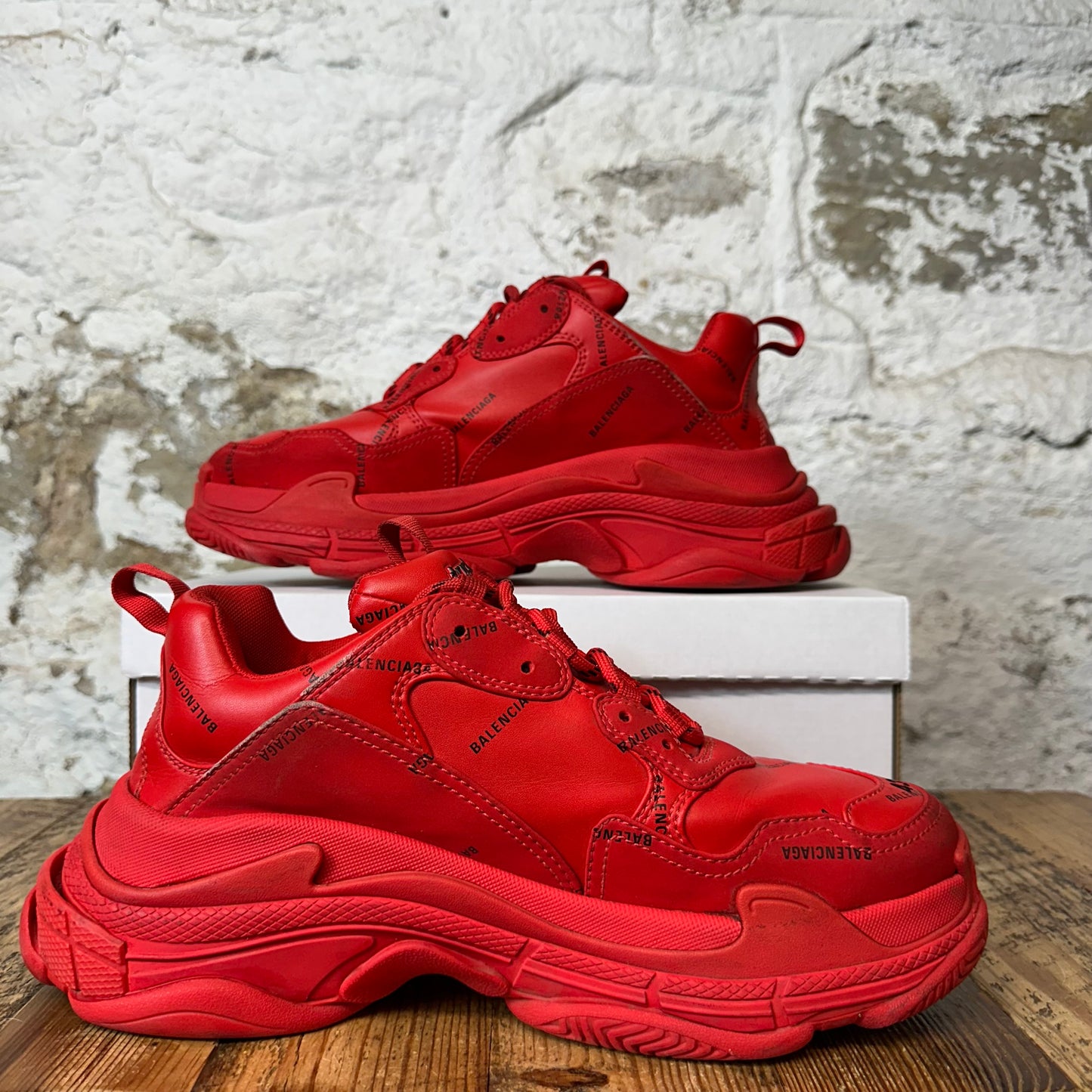Balenciaga Triple S Black Spell Red Sneaker Sz 10 (43)