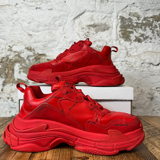 Balenciaga Triple S Black Spell Red Sneaker Sz 10 (43)