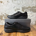 Prada Americas Cup Vintage Black Leather Sneaker Sz 9.5