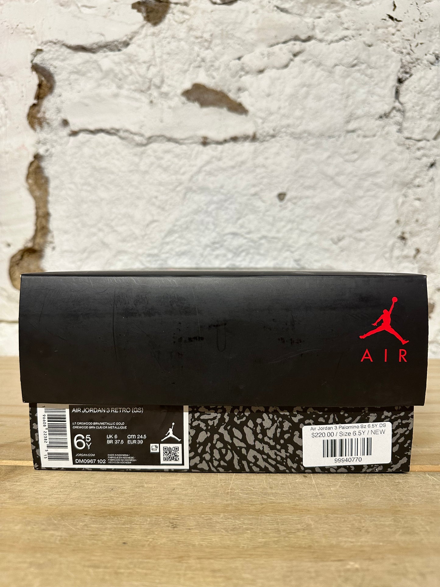 Air Jordan 3 Palomino Sz 6.5Y DS