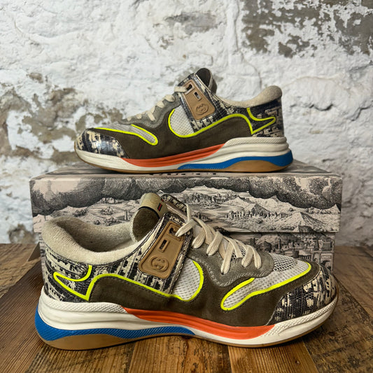 Gucci Ultrapace Brown Snakeskin Sz 8.5