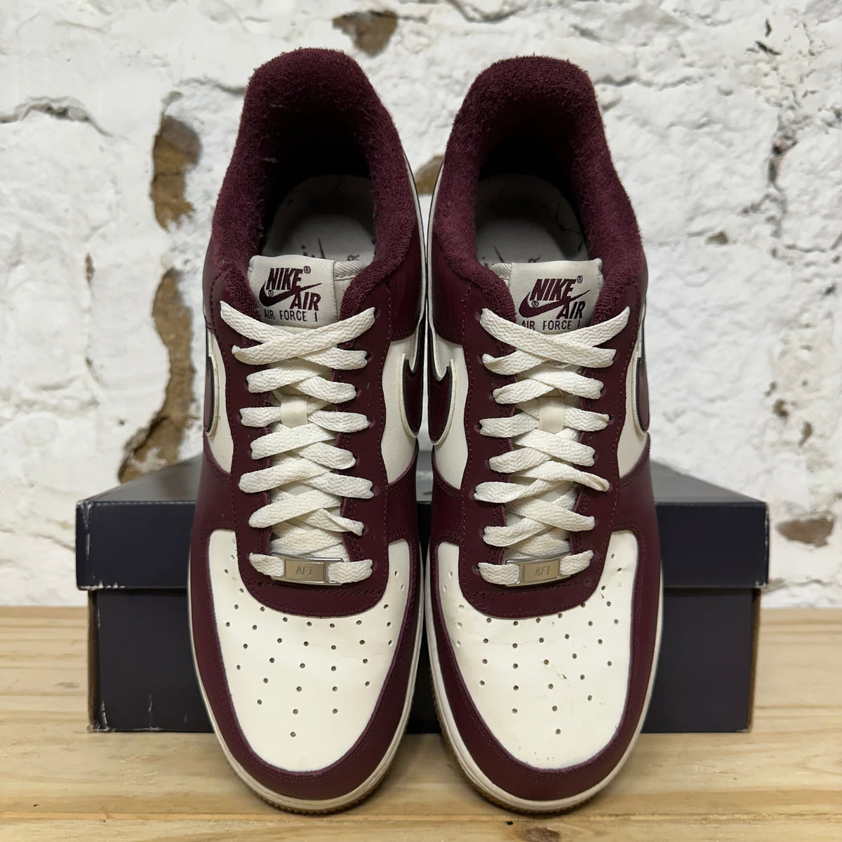 Nike Air Force 1 Low College Pack Night Maroon Sz 10