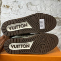 Louis Vuitton Brown Snakeskin Skate Sneaker Sz 10 (8.5LV) DS