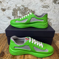 Prada Americas Cup Green Rubber Sneaker Sz 8 (41) DS