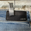 Amiri MX1 Black Paisley Blue Denim Jeans Sz 34