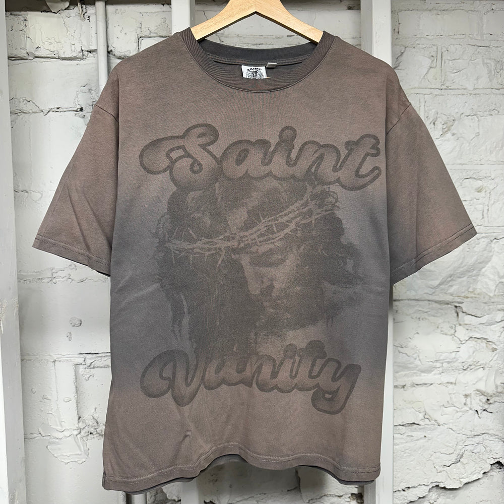Saint Vanity Jesus Brown T-Shirt Sz S