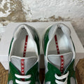 Prada Americas Cup Green Patent Gray White Sneaker Sz 13
