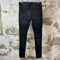 Amiri MX1 Cracked Pink Black Denim Jeans Sz 31