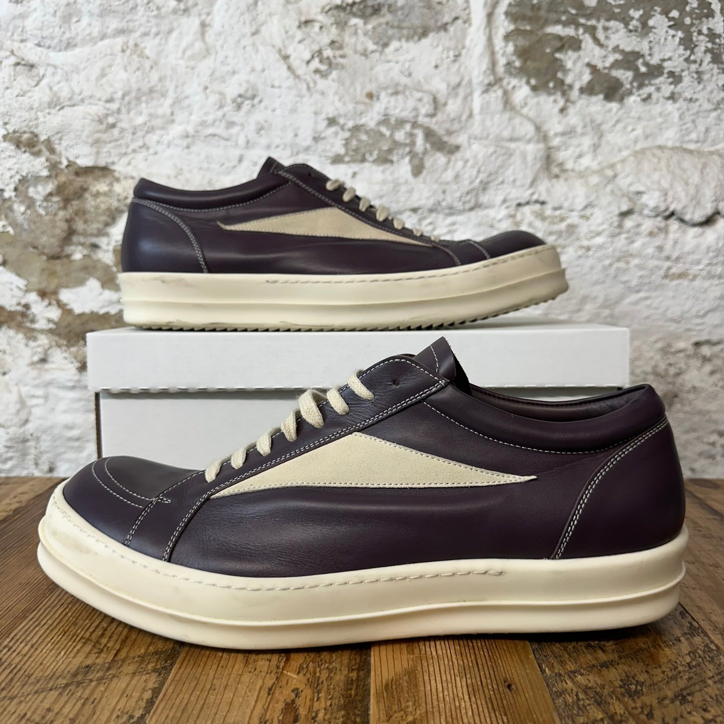 Rick Owens Vintage Plum Milk Strobe Sneaker Sz 15 (48) No Box