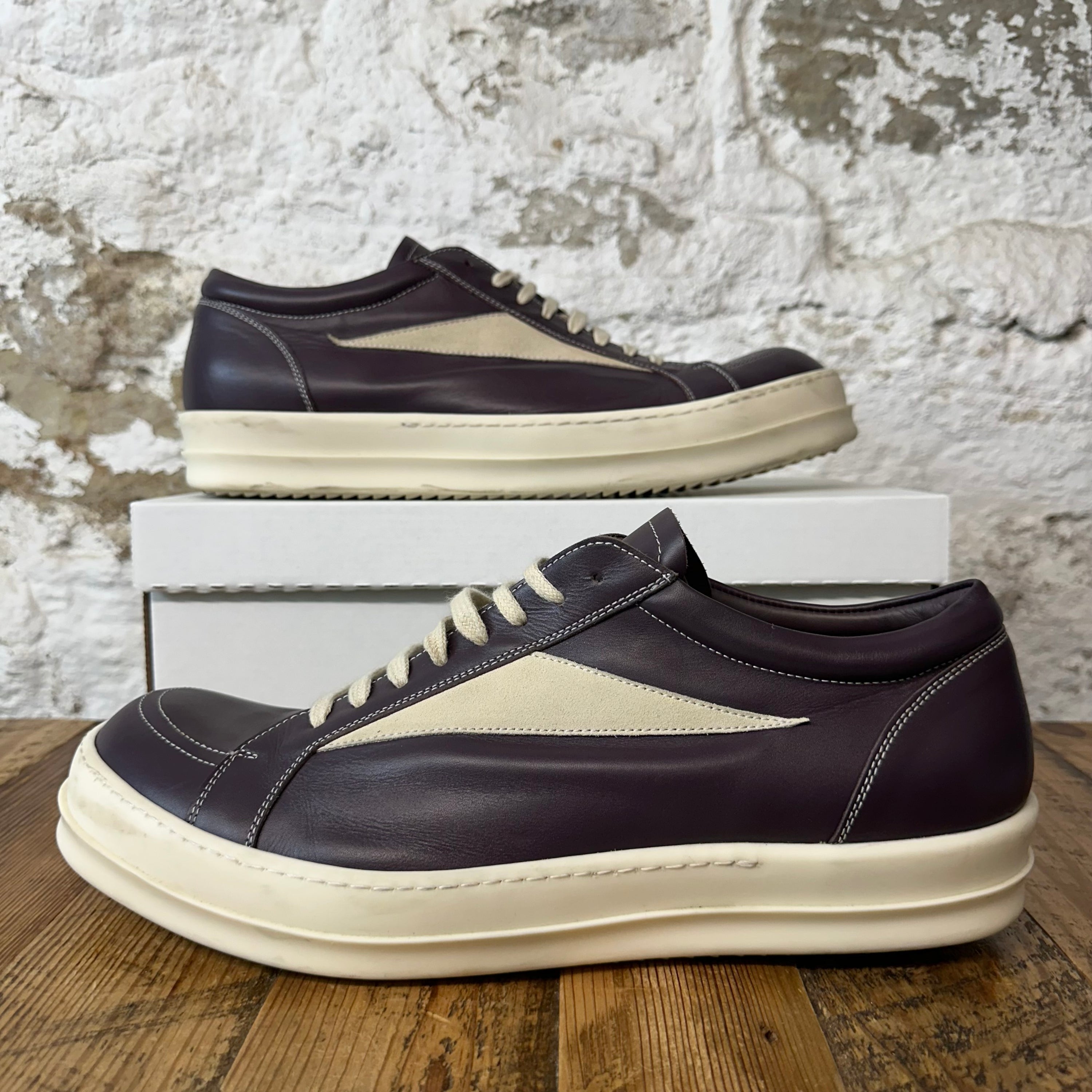 Rick Owens Vintage Plum Milk Strobe Sneaker Sz 15 (48) No Box