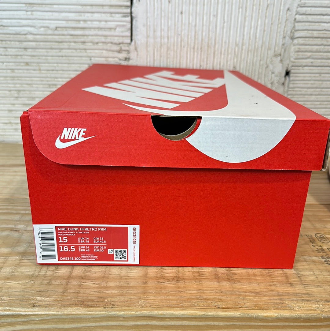 Nike Dunk High Light Chocolate Sz 15 DS
