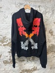 Off White Lava Drip Arrows Hoodie Black Sz L