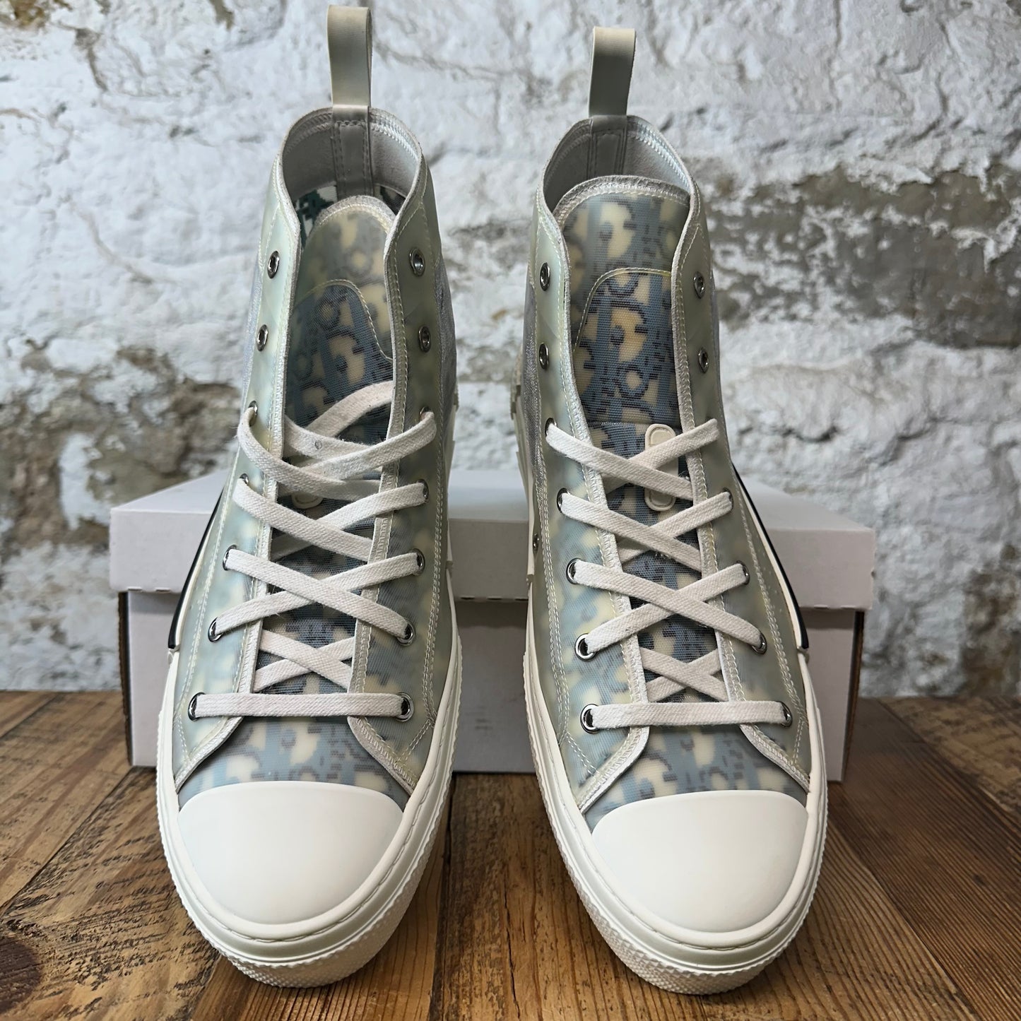 Dior B23 High Blue Oblique White Sneaker Sz 11 (44)
