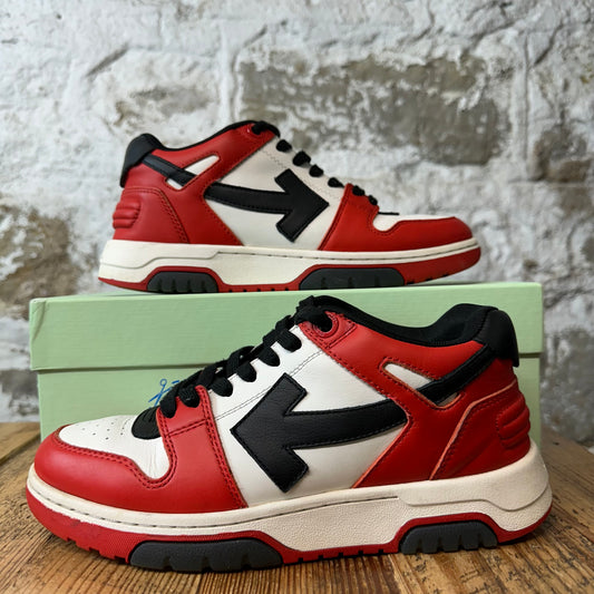 Off-White Out Of Office Black White Red Sneaker Sz 6.5 (39)
