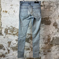 Amiri MX1 Green Suede Blue Denim Jeans Sz 28