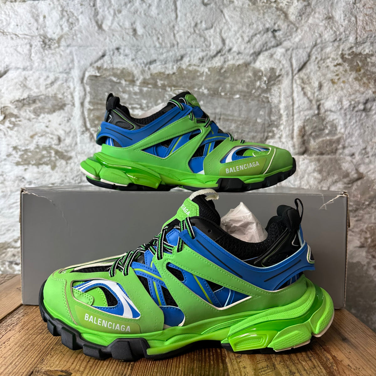 Balenciaga Track Runner Green Blue Black Sneaker Sz 9 (42)