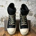 Rick Owens High Black Leather Milk Sneaker Sz 12 (45)