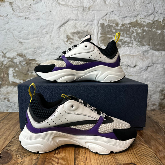 Dior B22 White Black Purple Sneaker Sz 6 (38)