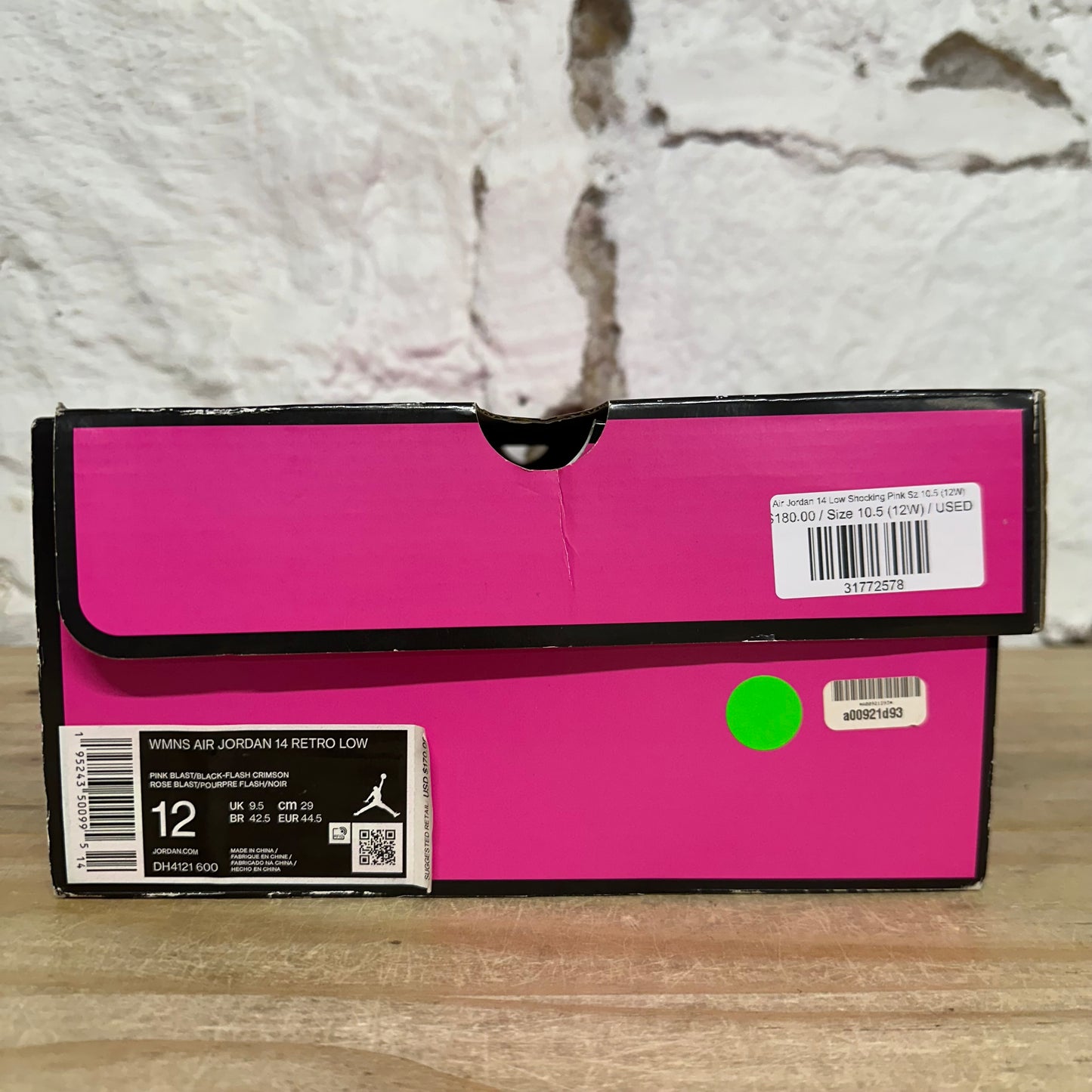 Air Jordan 14 Low Shocking Pink Sz 10.5 (12W)