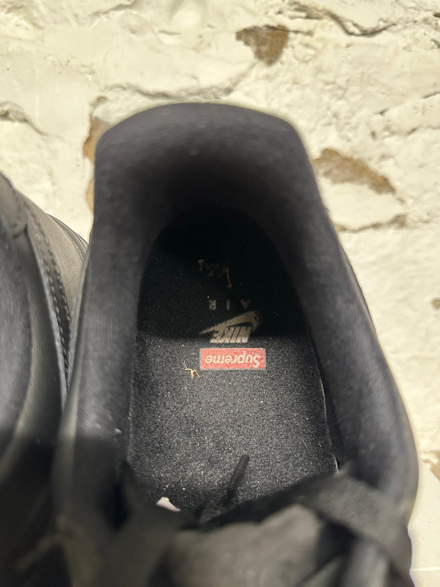 Nike Air Force 1 Low Supreme Black Sz 10
