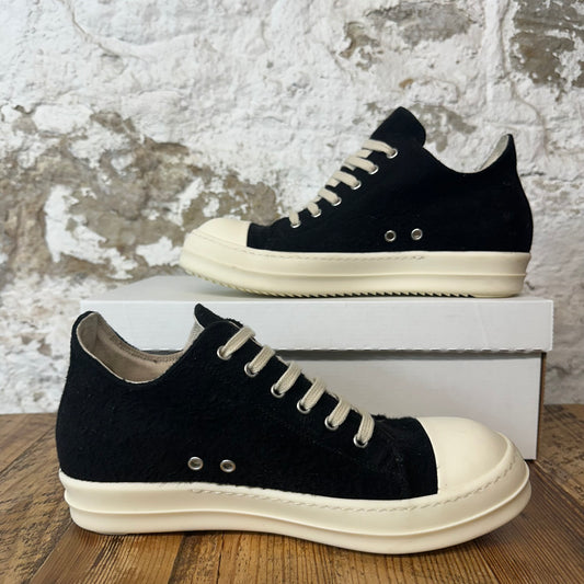 Rick Owens Black Felt Milk Sneaker Sz 8.5 (41.5)
