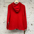 Gucci Web Stripe Half Zip Red Hoodie Sz XXS
