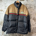 Gucci Web Stripe Black Brown Down Puffer Jacket Sz XXXL (56)