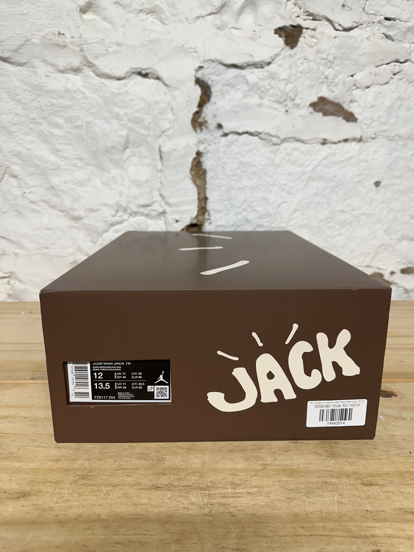 Air Jordan Jumpman Jack Travis Scott Dark Mocha Sz 12 DS