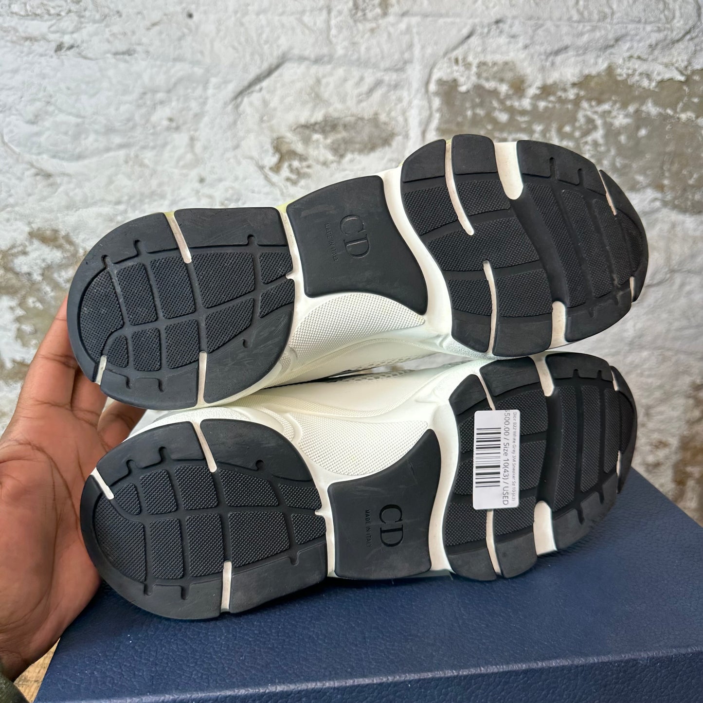 Dior B22 White Grey 3M Sneaker Sz 10 (43)