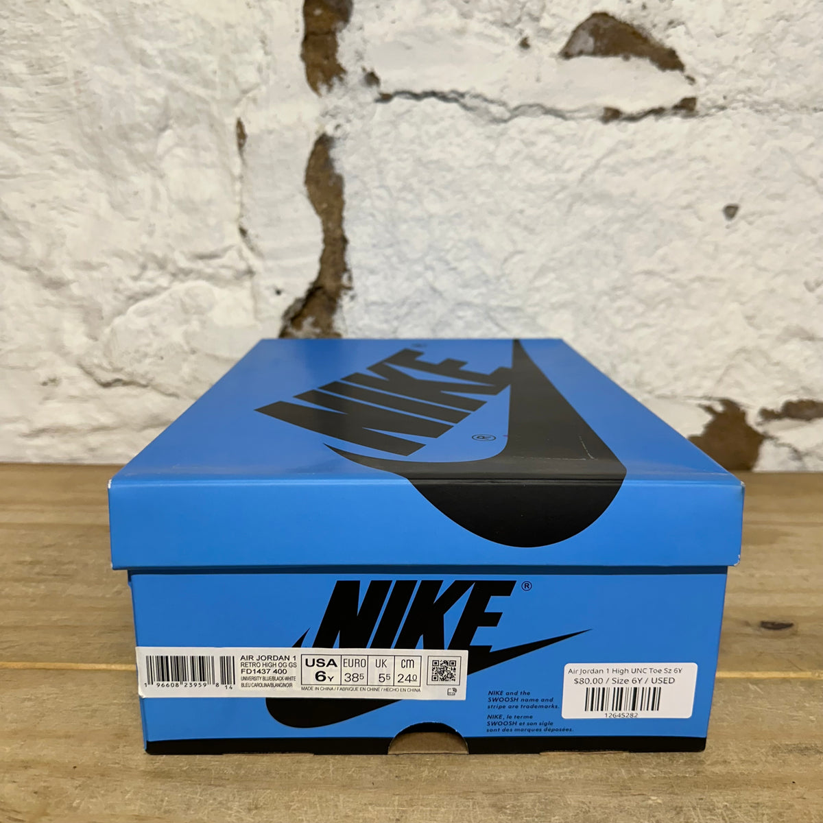 Air Jordan 1 High UNC Toe Sz 6Y