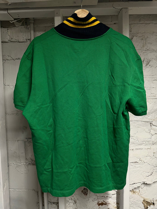 Gucci Navy Yellow Collar Green Polo Sz XXXL (Fits XL)