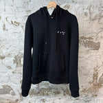 Off White White Logo Black Hoodie Sz M
