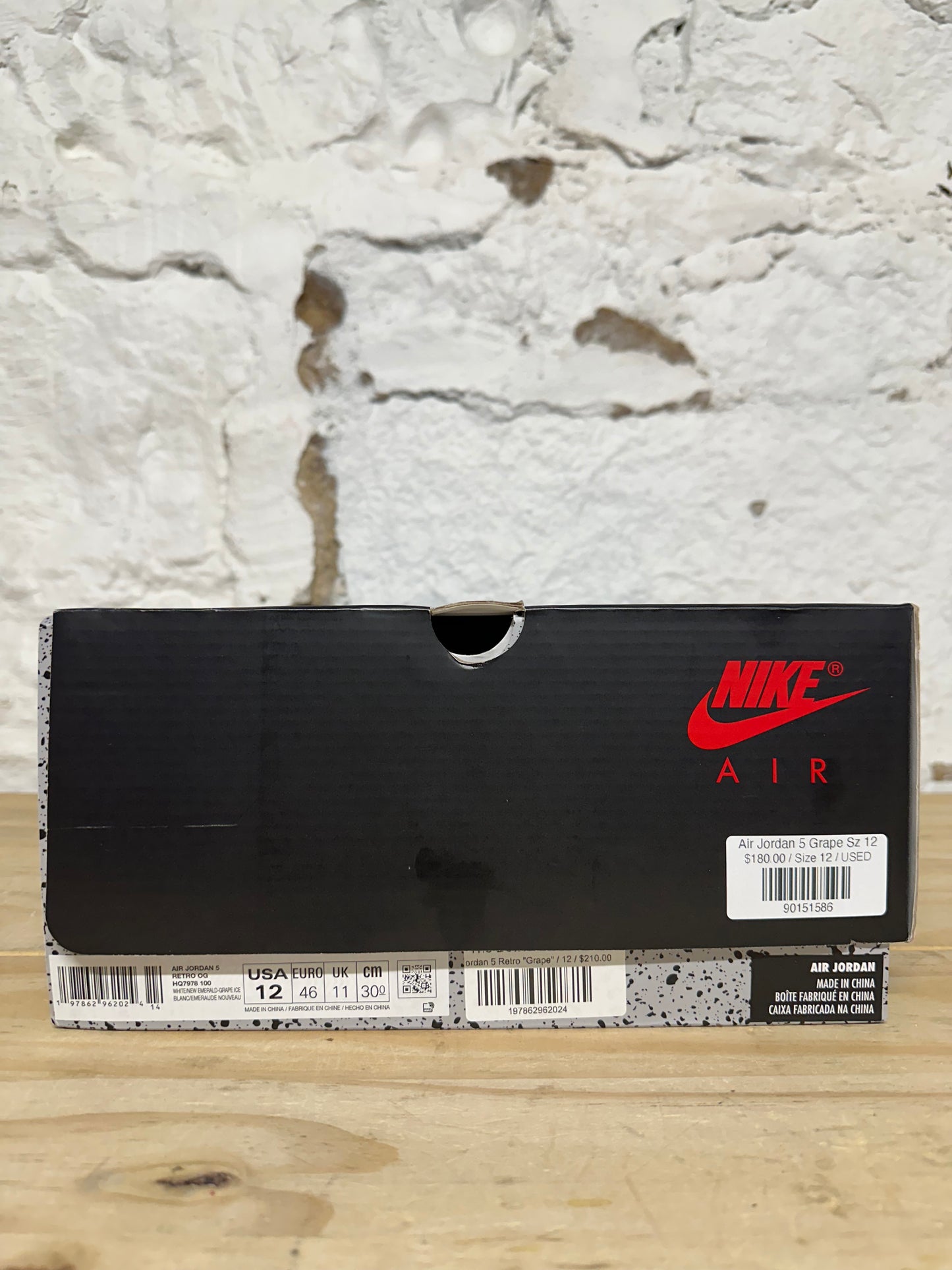 Air Jordan 5 Grape Sz 12