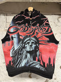 Godspeed Staute Of Liberty Lightning Zip Up Hoodie Sz XL