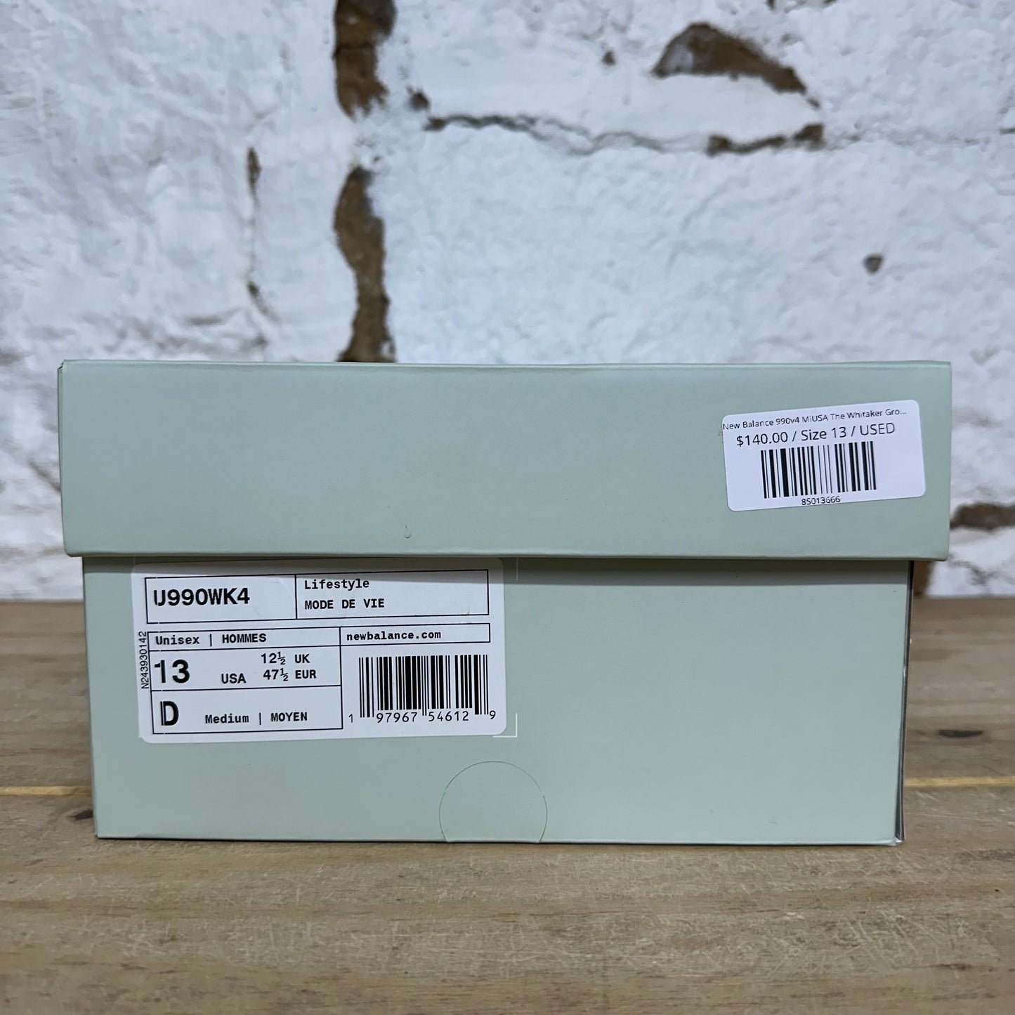 New Balance 990v4 MiUSA The Whitaker Group Willful Bias Sz 13