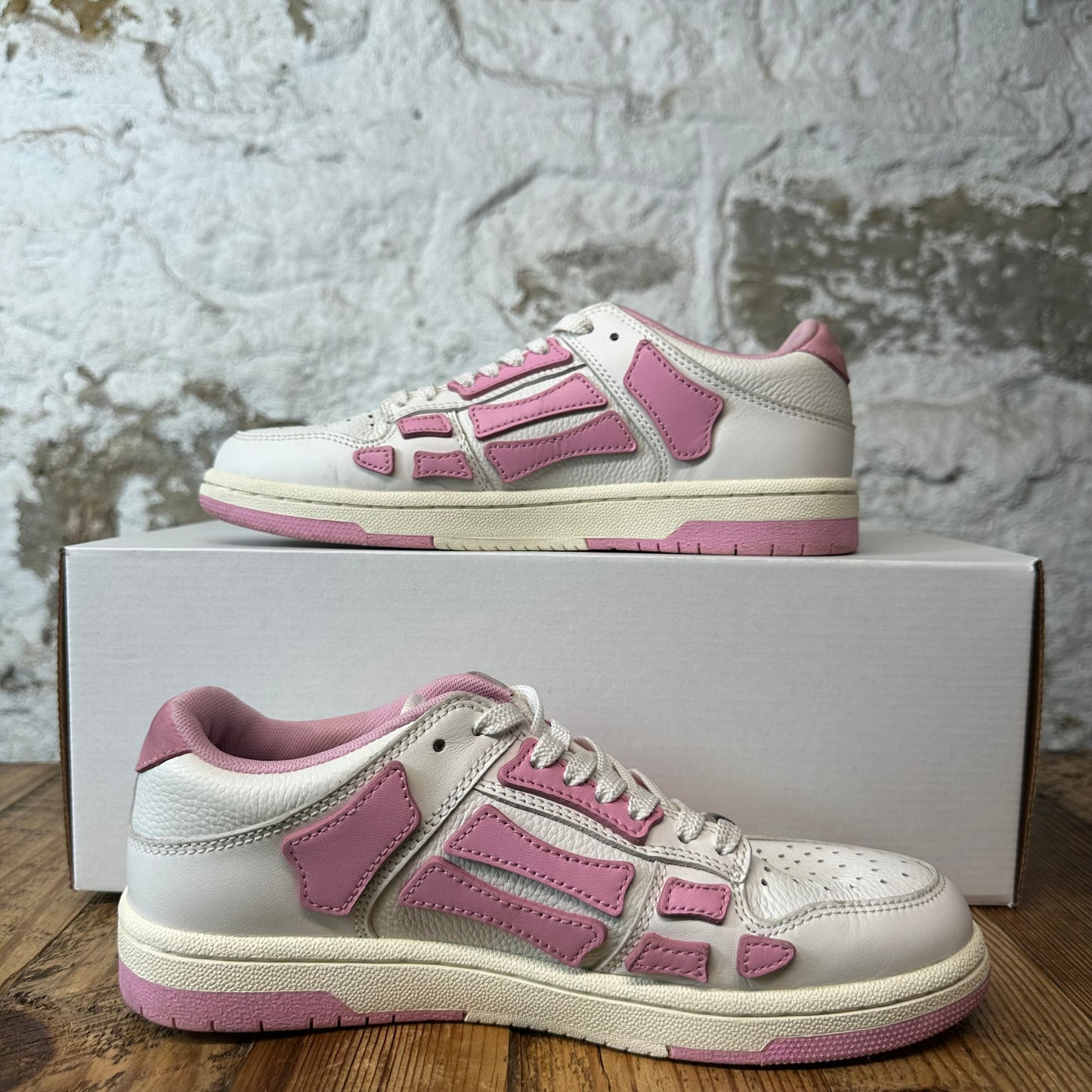 Amiri Pink Skeleton White Cream Sneaker Sz 5 (37)