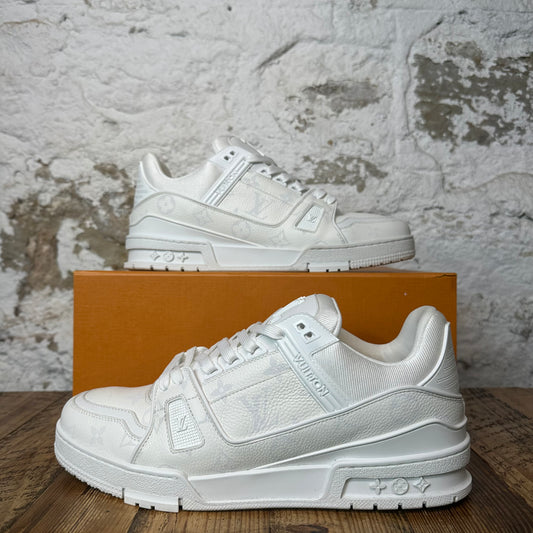Louis Vuitton White Monogram Trainer Sneaker Sz 11 (9.5LV)