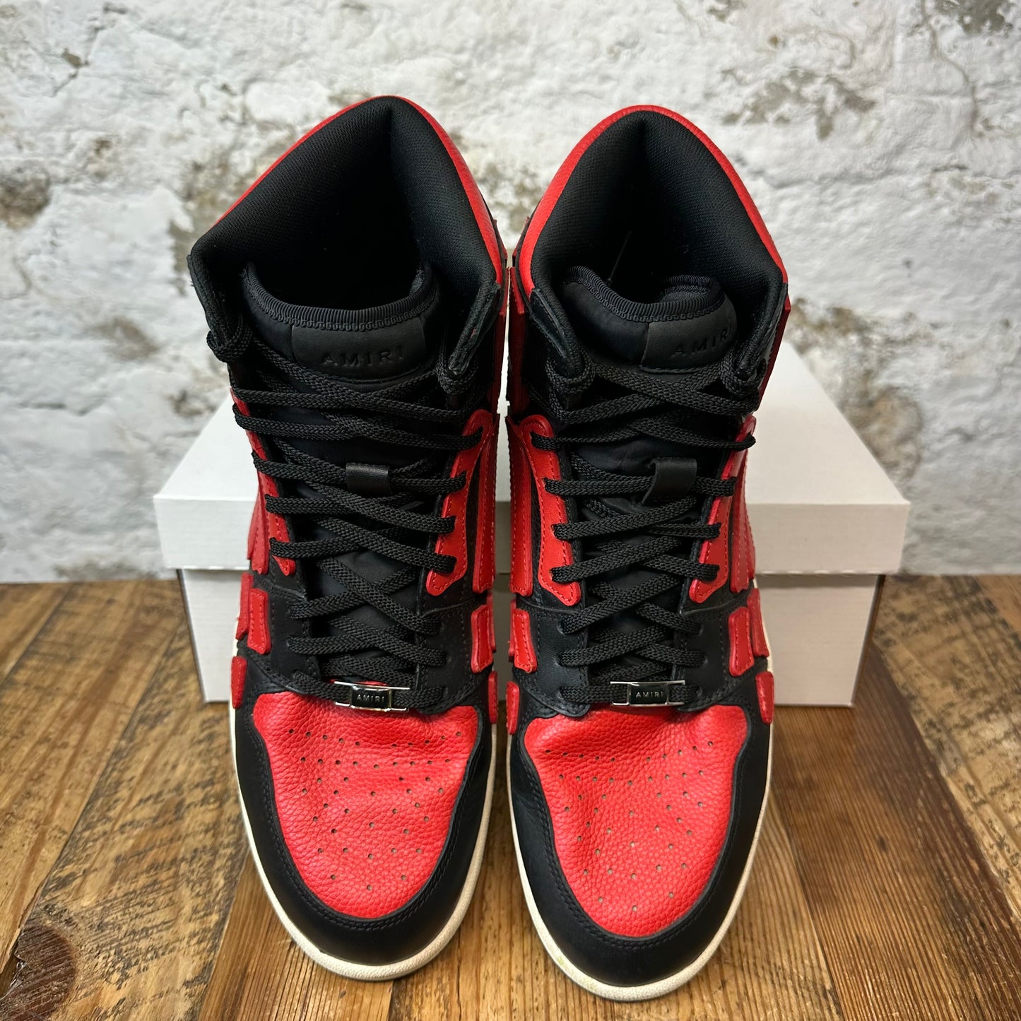 Amiri Red Skeleton Black High Sneaker Sz 13 (46) No Box