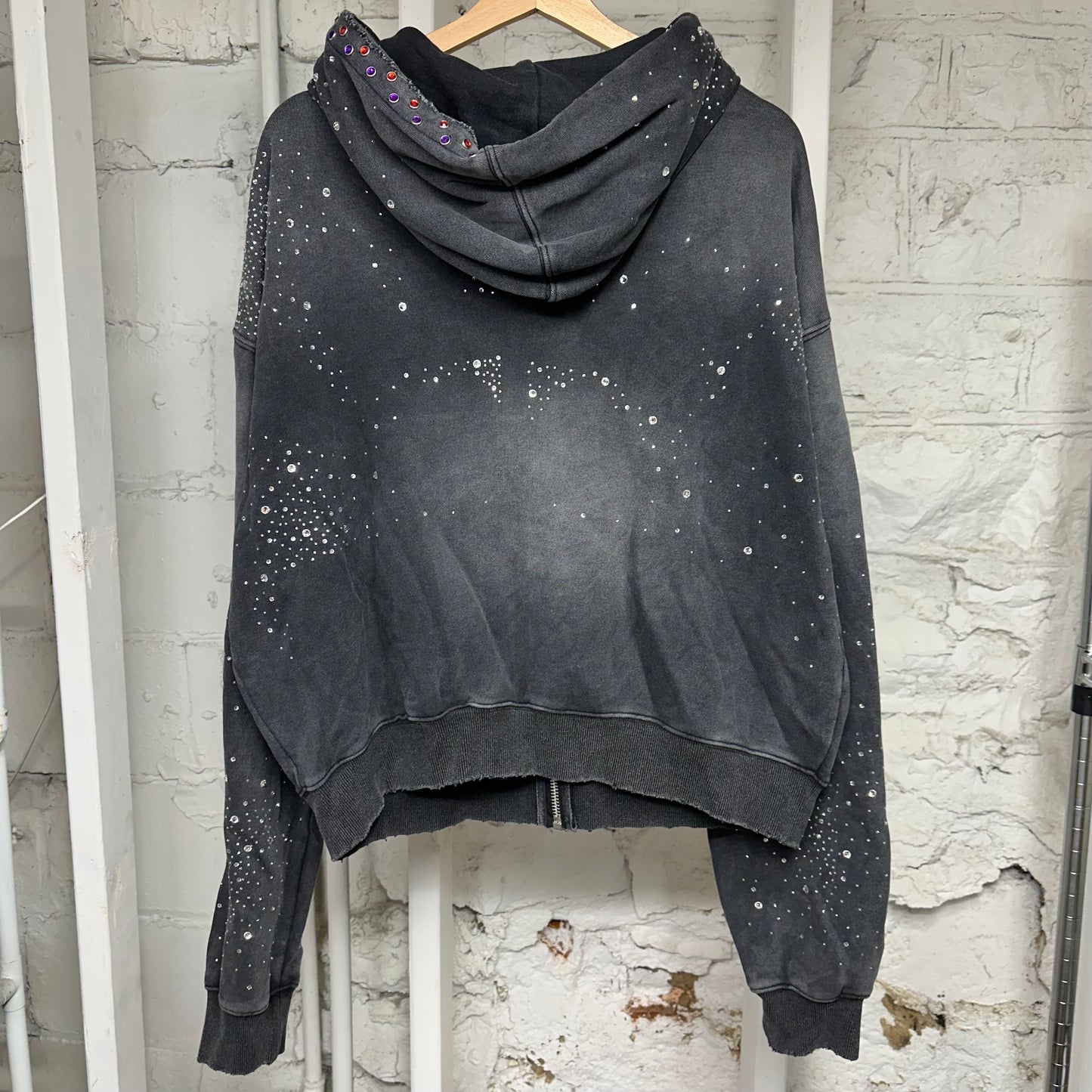 Vale Classico Black Zip Up Hoodie Sz M