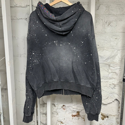 Vale Classico Black Zip Up Hoodie Sz M