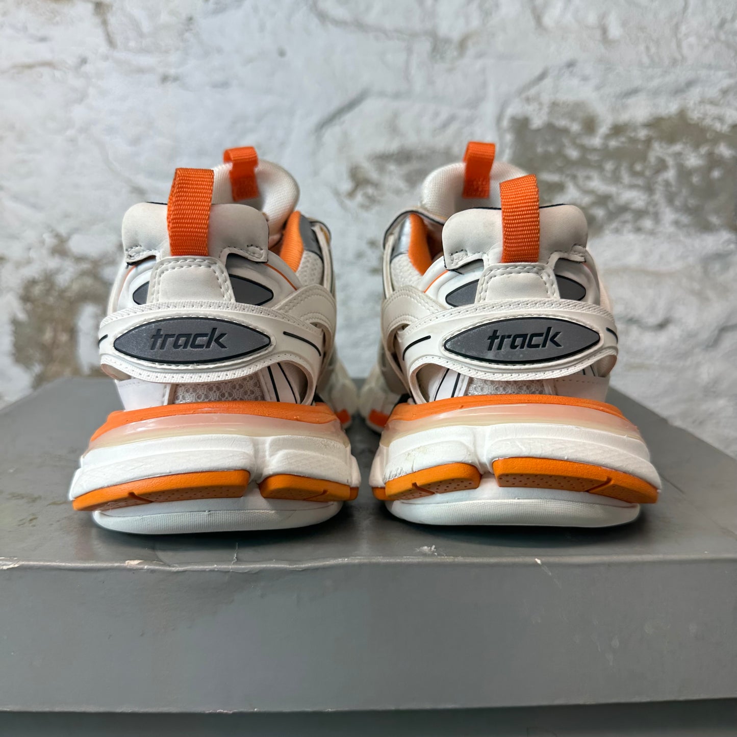 Balenciaga Track Runner White Black Orange Sneaker Sz 5 (37)