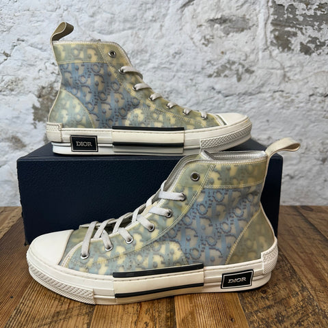 Dior B23 Green Blue Oblique High Sneaker Sz 10 (43)