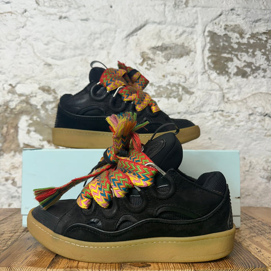 Lanvin Curb Multicolor Lace Black Sneaker Sz 8 (41)