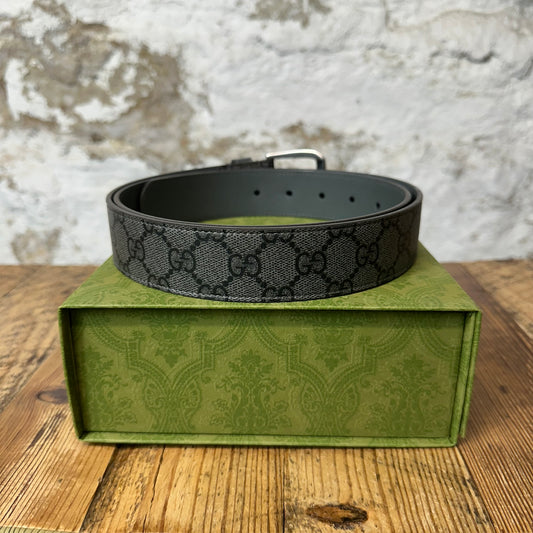 Gucci GG Monogram Grey Belt Sz (105/42) W/ Box