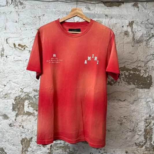 Amiri Cracked White Spell T-shirt Red Sz S