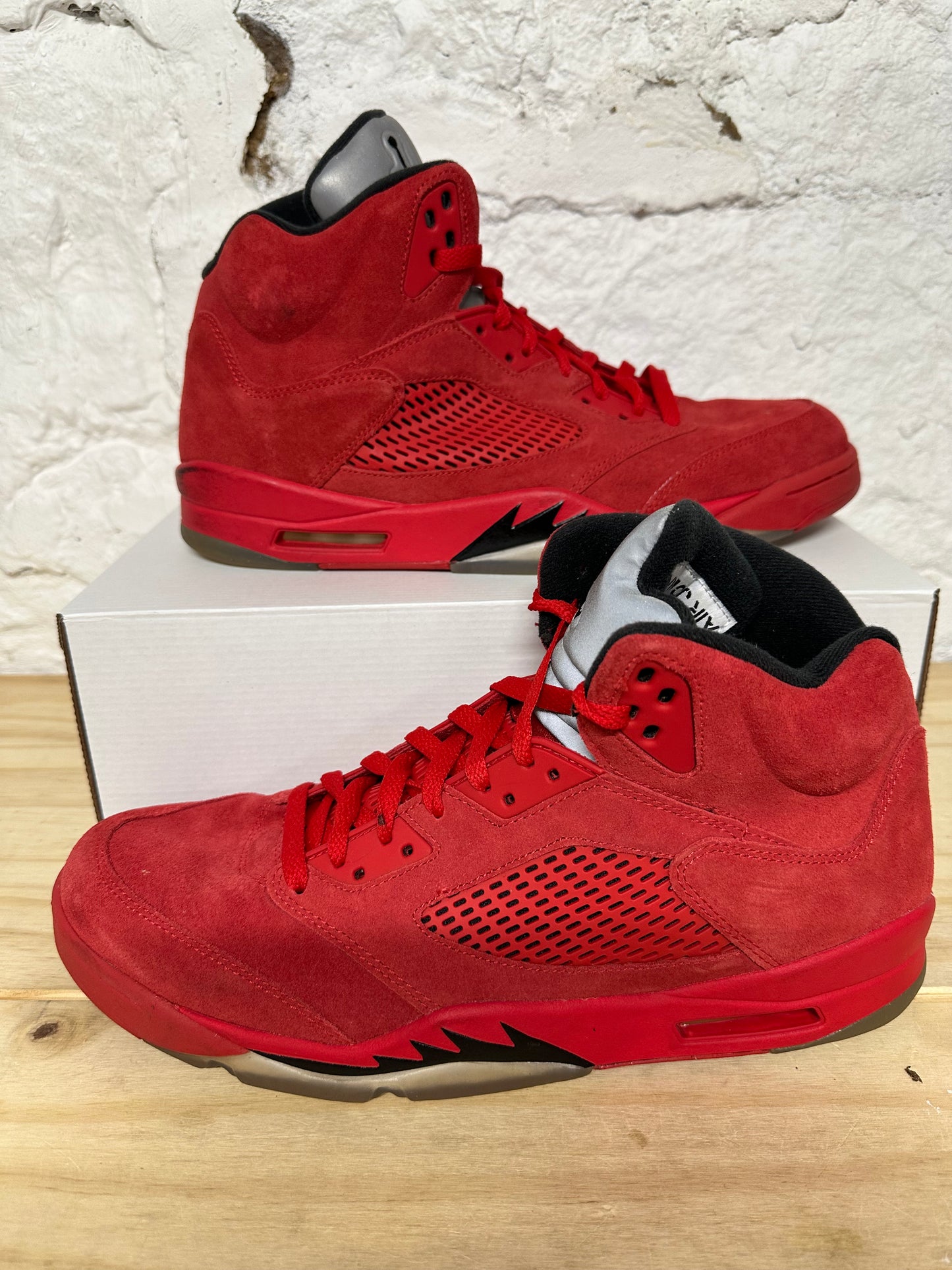 Air Jordan 5 Red Suede Sz 13