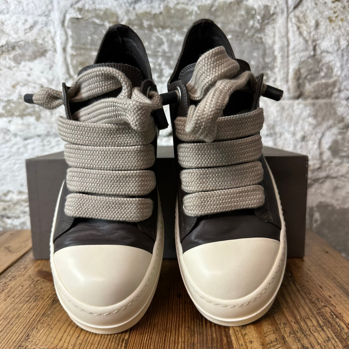 Rick Owens Jumbo Lace Dark Dust Milk Sneaker Sz 10 (43)
