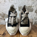Rick Owens Abstract Black Wax Canvas Milk Sneaker Sz 9.5 (42.5)