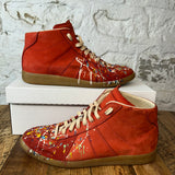 Maison Margiela Replica Paint Splatter Red High Sz 10 (43) No Box